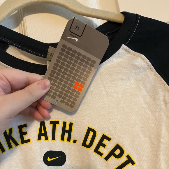 Nike Short Sleeve Navy, White & Yellow Athletic Department “4” Jersey T-Shirt - Picture 5 of 8